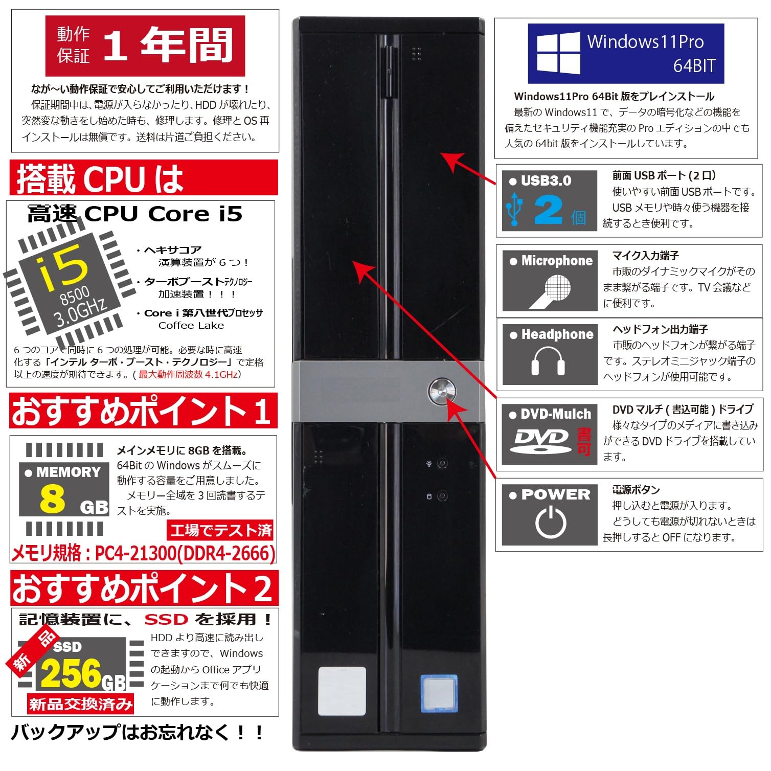 Amazon.co.jp: 中古パソコン IStDxs-S0B6-Ai5 Windows11 デスクトップ